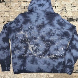 LA hearts zodiac constellation tie dye hoodie